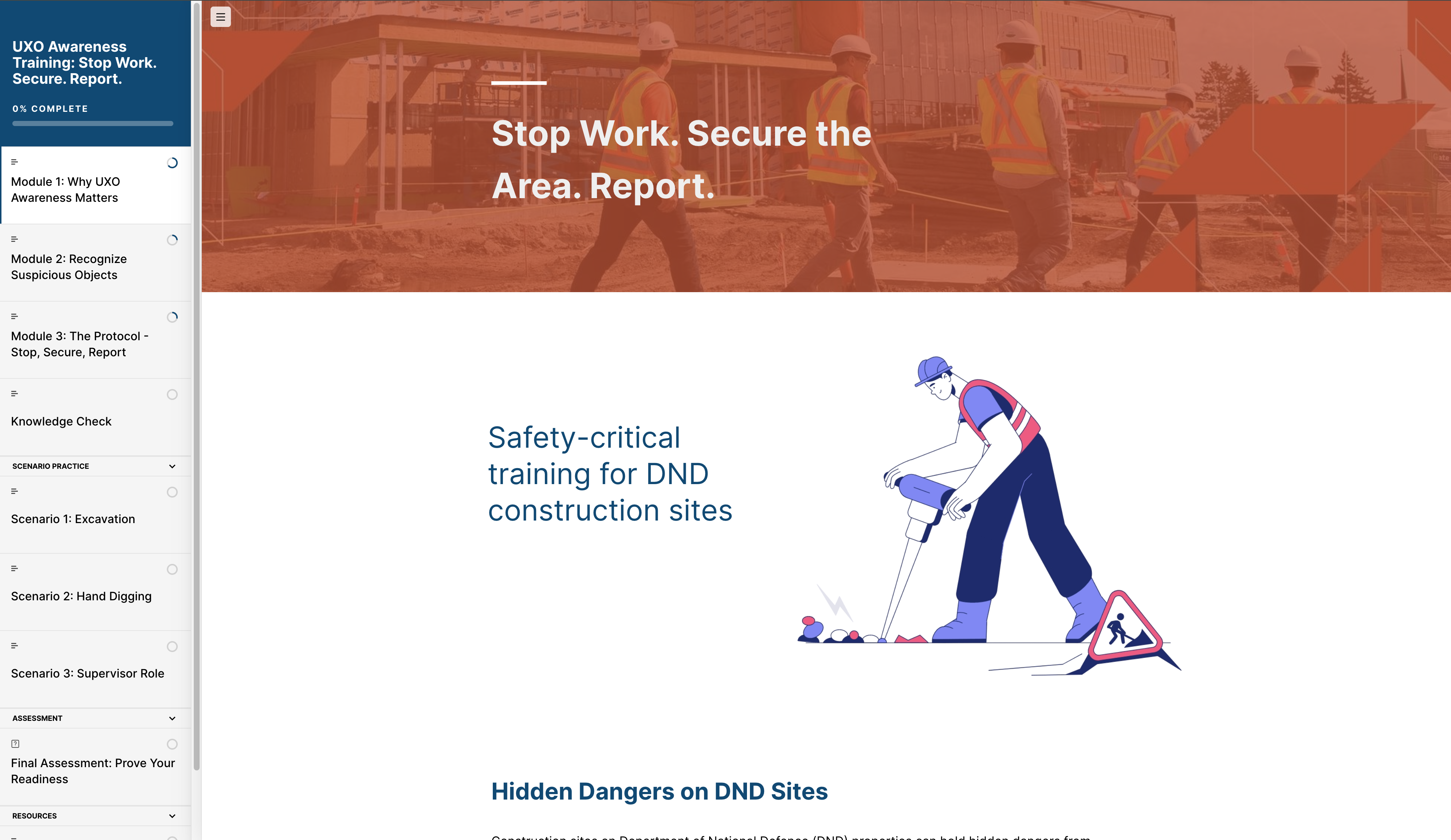 UXO Awareness Training Course